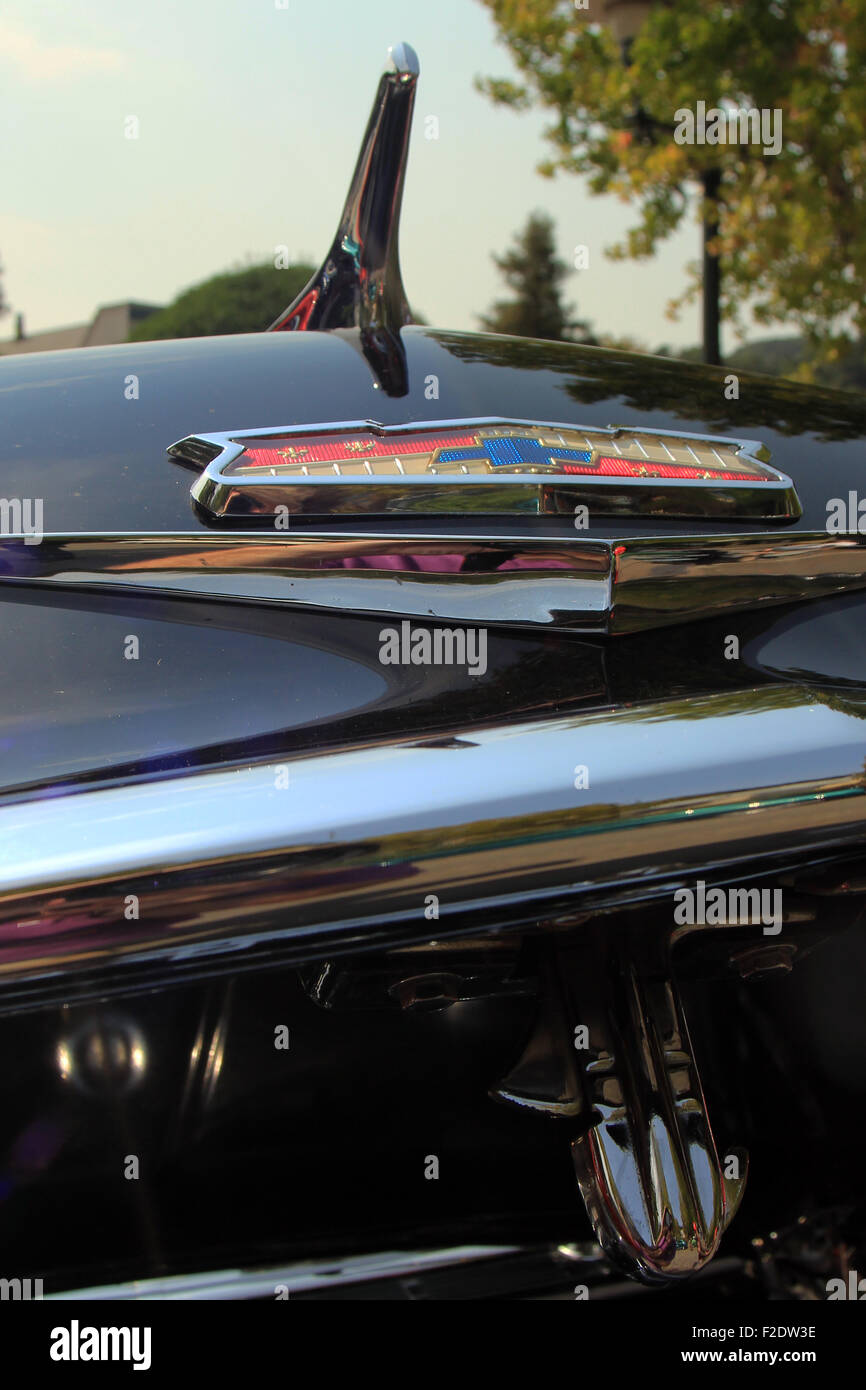 chevy hood detail brian mcguire Stock Photo Alamy