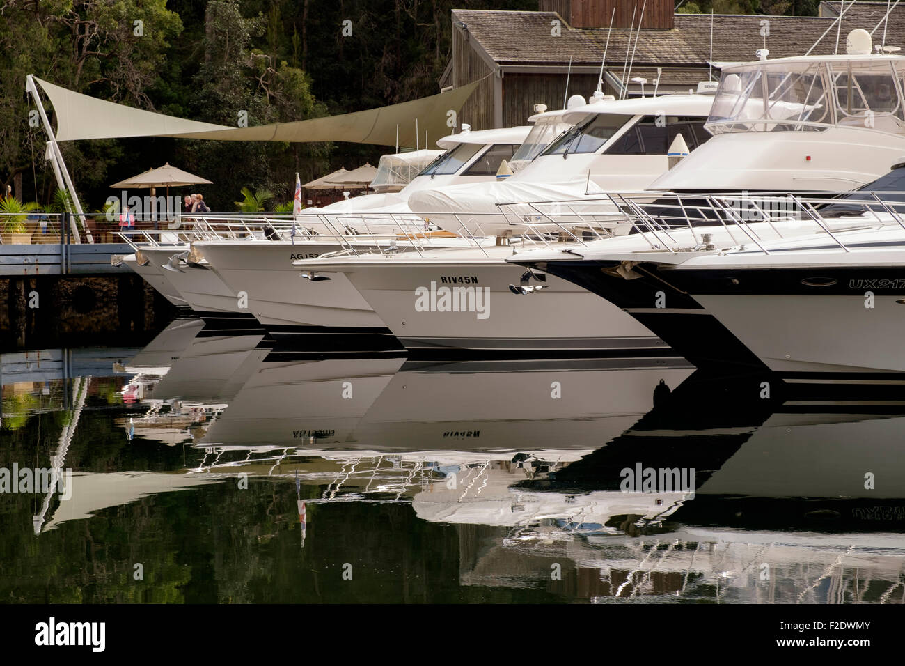 Marina at Akuna Bay Stock Photo
