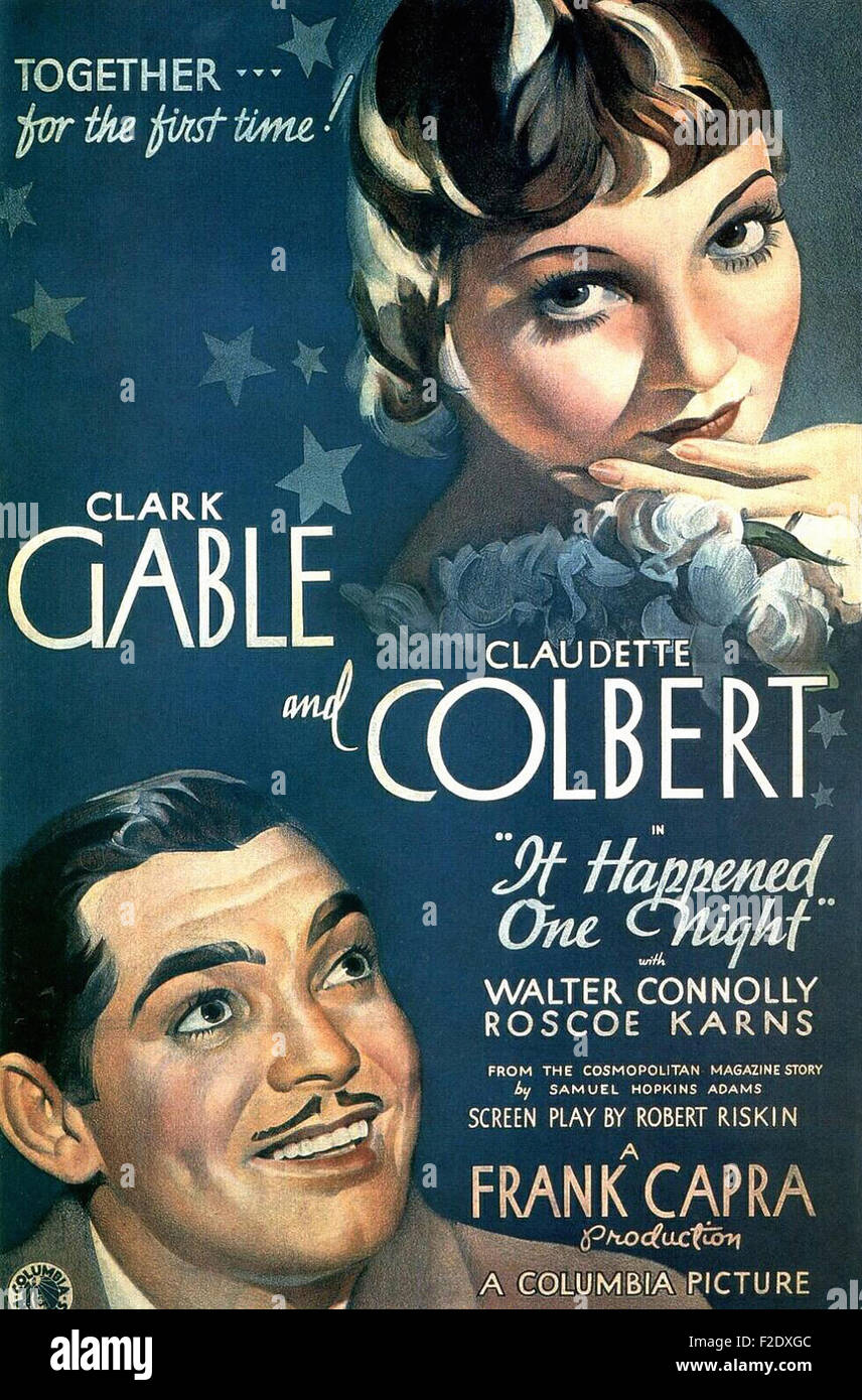 It Happened One Night 04 - Movie Poster Stock Photo - Alamy