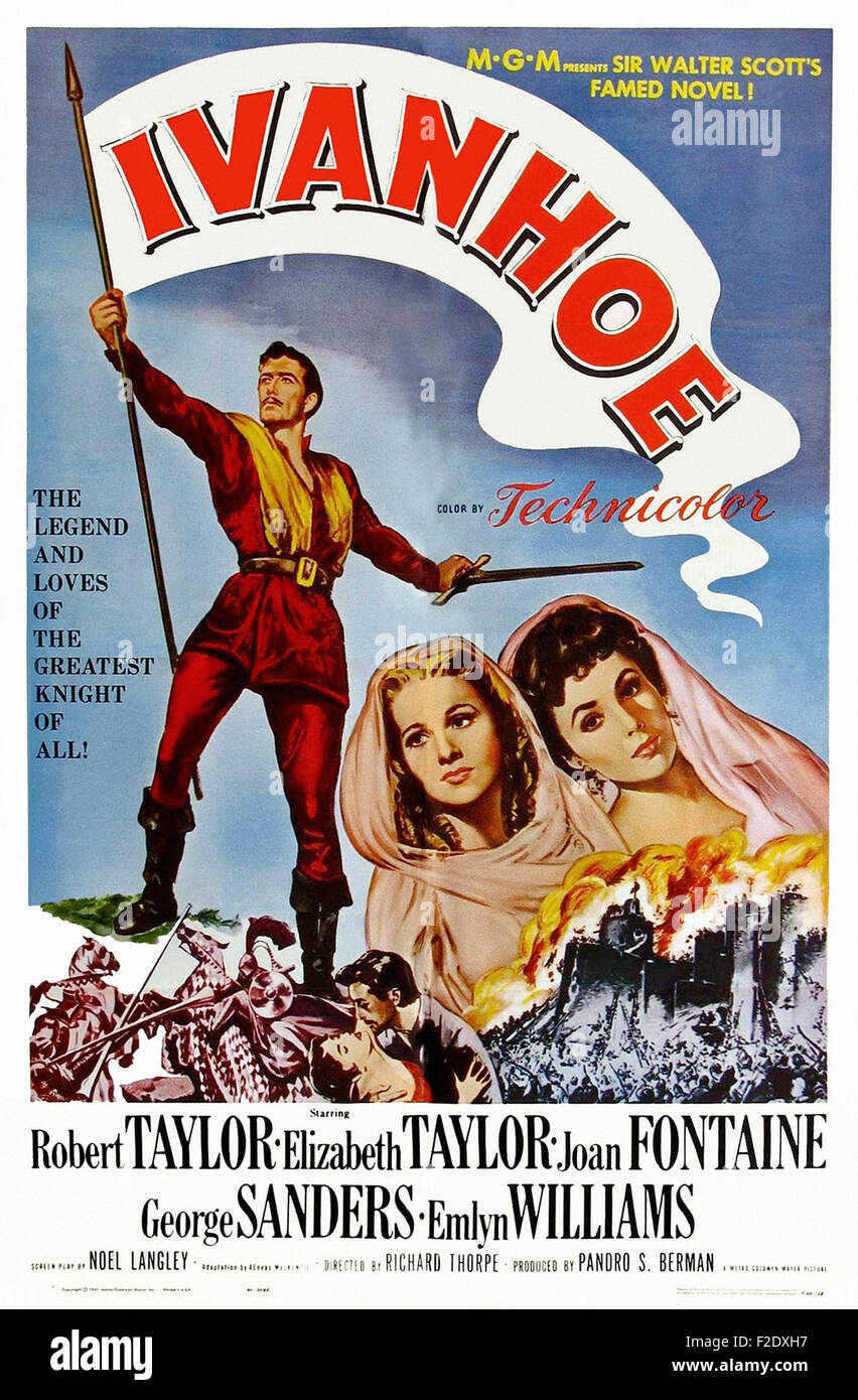 Ivanhoe (1952) 01 - Movie Poster Stock Photo