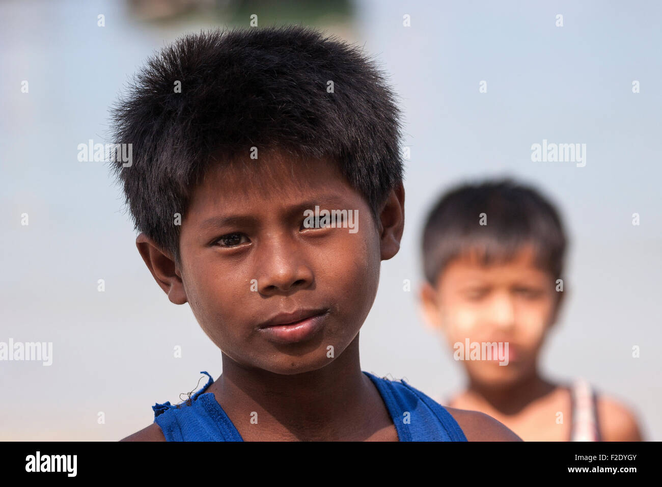 Local boy, portrait, Ngapali, Thandwe, Rakhine State, Myanmar Stock ...
