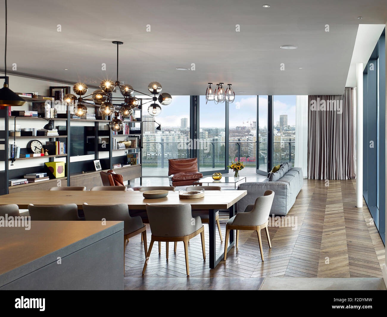 Livingroom Penthouse Showroom Battersea Power Station London United Photo Inspiration