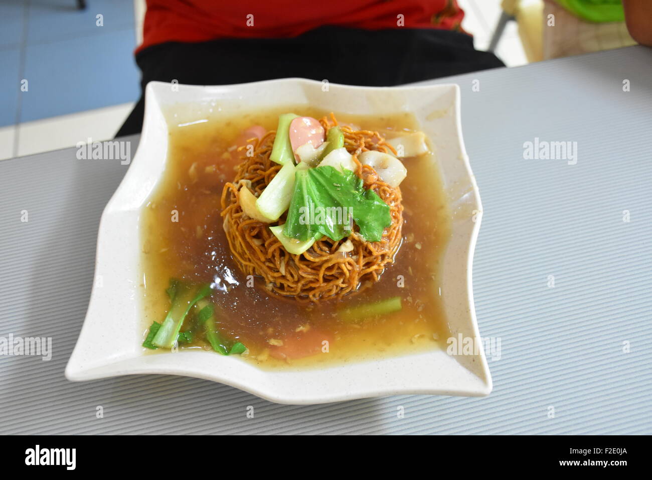 The all famous crispy noodle in Singapore Stock Photo