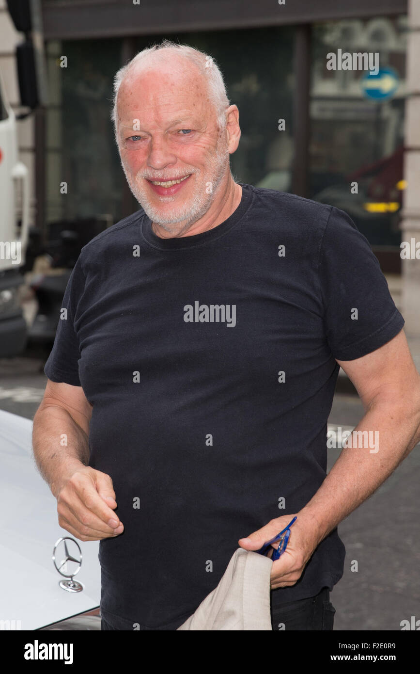 David Gilmour pictured arriving the Radio 2 studio Featuring David