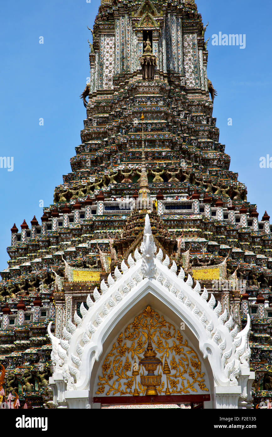 asia bangkok in temple thailand abstract cross colors roof wat and ...