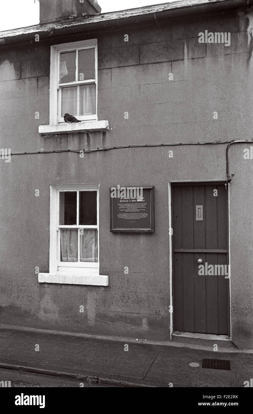 Nora Barnacle's, James Joyce wife, house in Galway, Ireland. Stock Photo