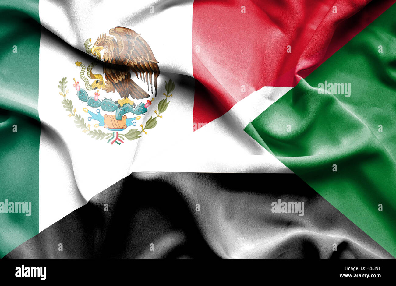 Waving flag of Sudan and Stock Photo - Alamy