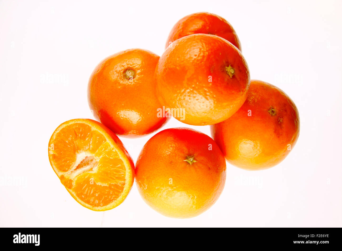 Suedfruechte: Zitrone, Mandarine, Clementine, Orange - Symbolbild Nahrungsmittel. Stock Photo