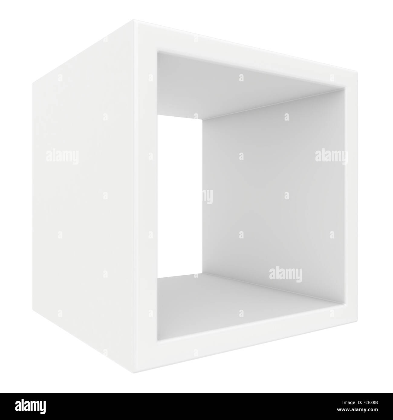 rotated shelf. 3d render on white background Stock Photo - Alamy