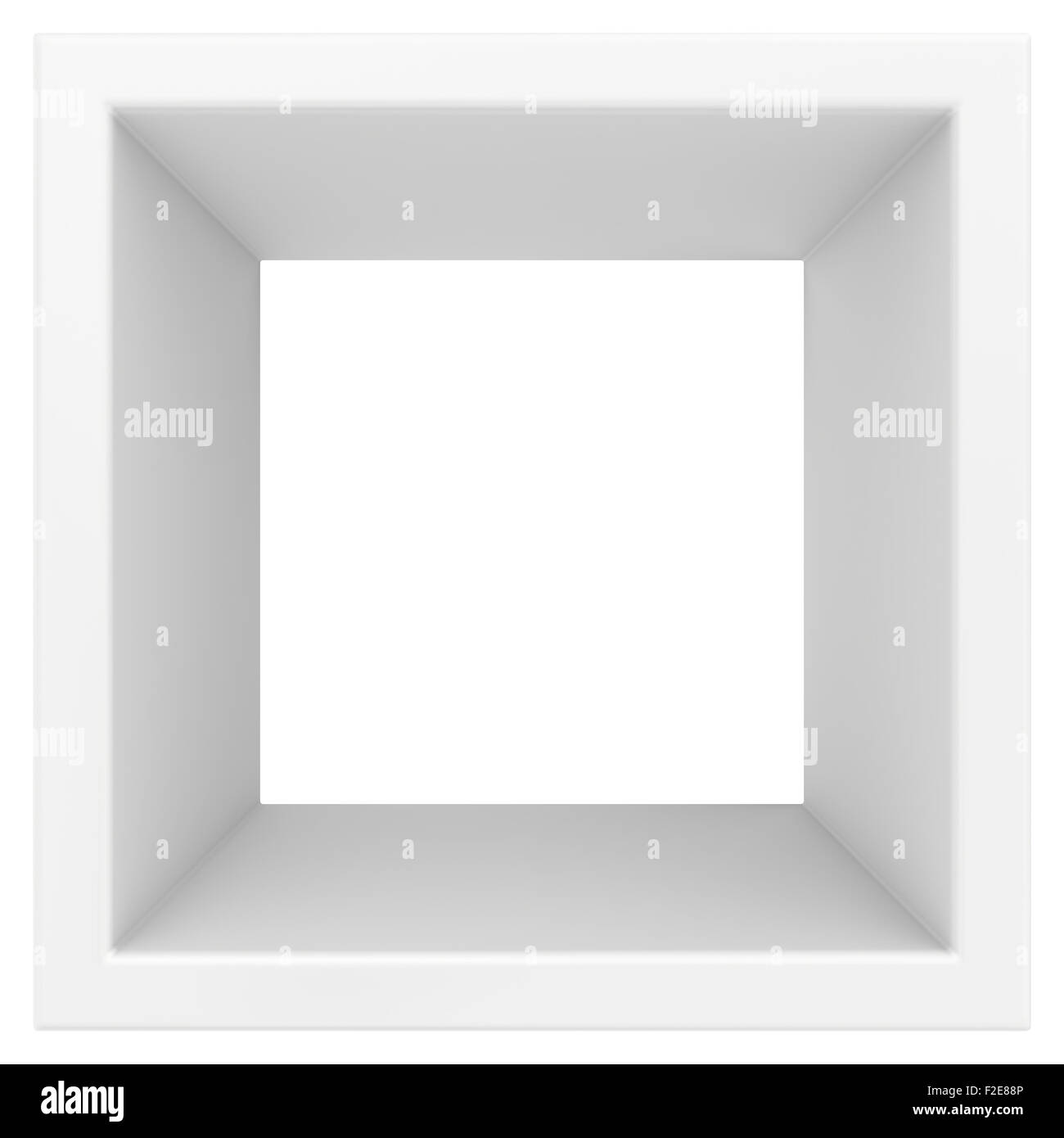 blank shelf. 3d render on white background Stock Photo - Alamy