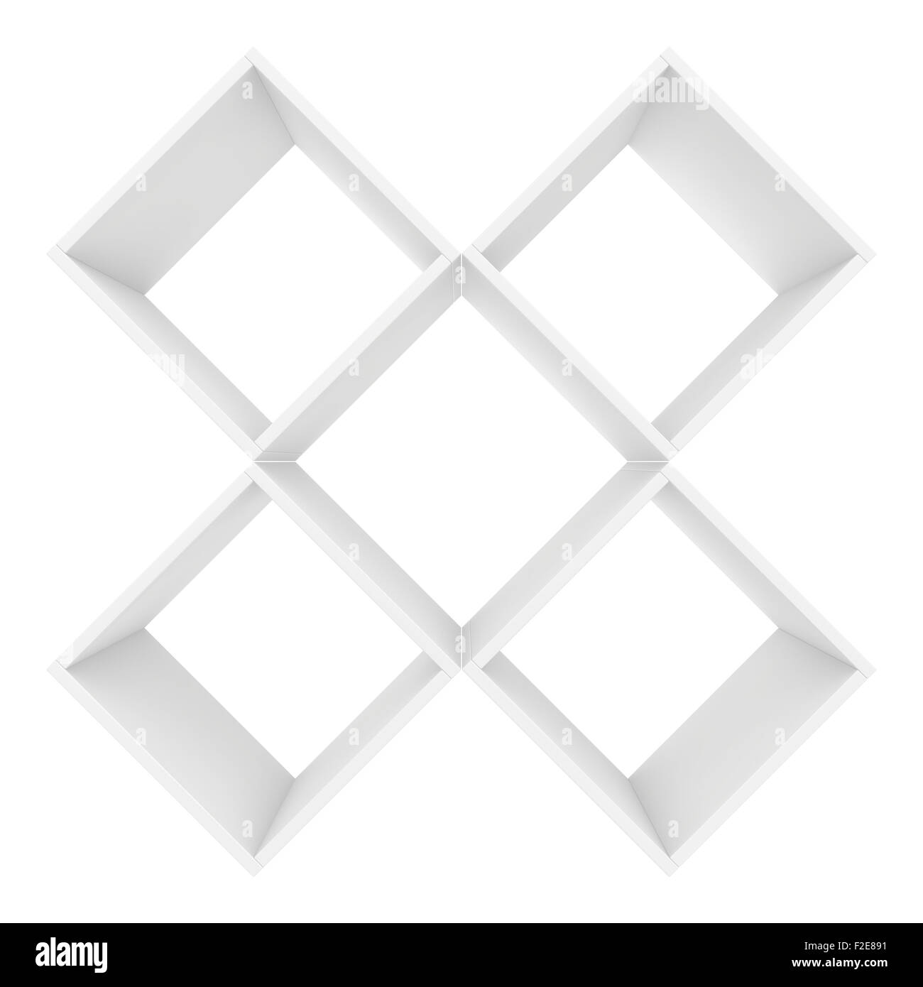 creative shelf. 3d render on white background Stock Photo - Alamy