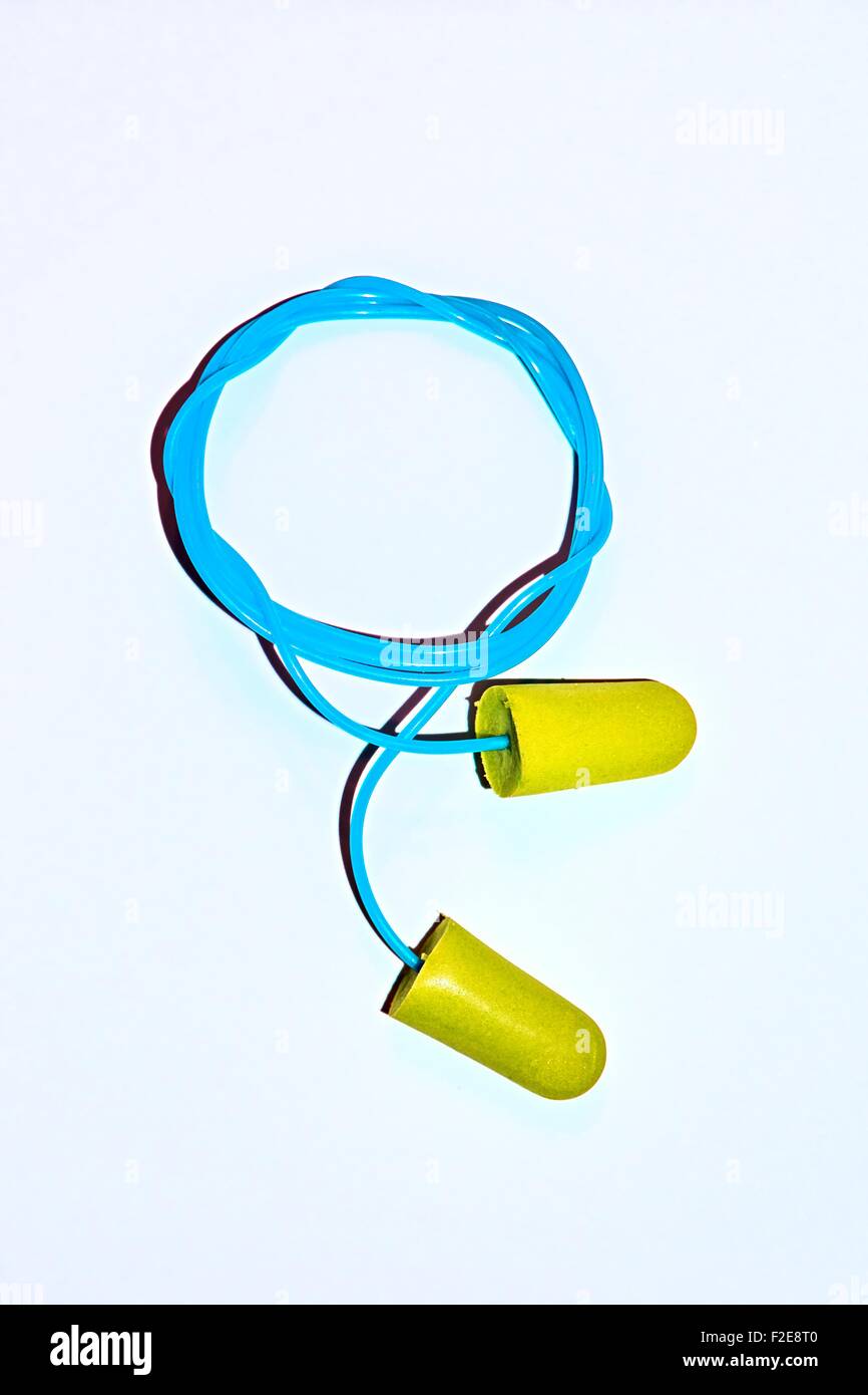 Ear Plugs (PPE) Personal Protective Equipment Stock Photo