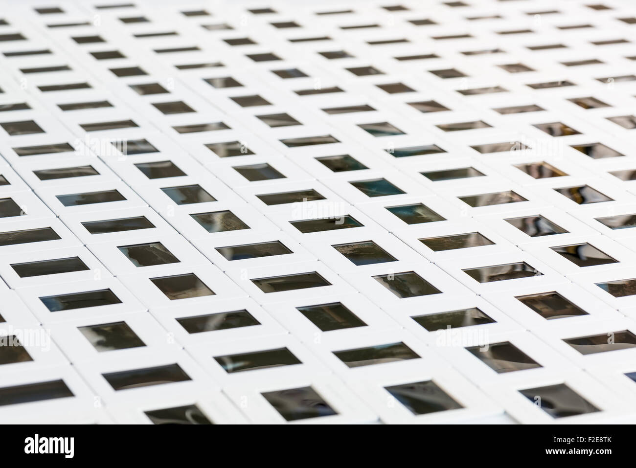 series of photo slides on a table Stock Photo