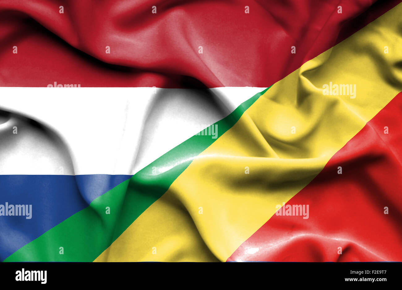 Waving flag of Congo Republic and Stock Photo - Alamy