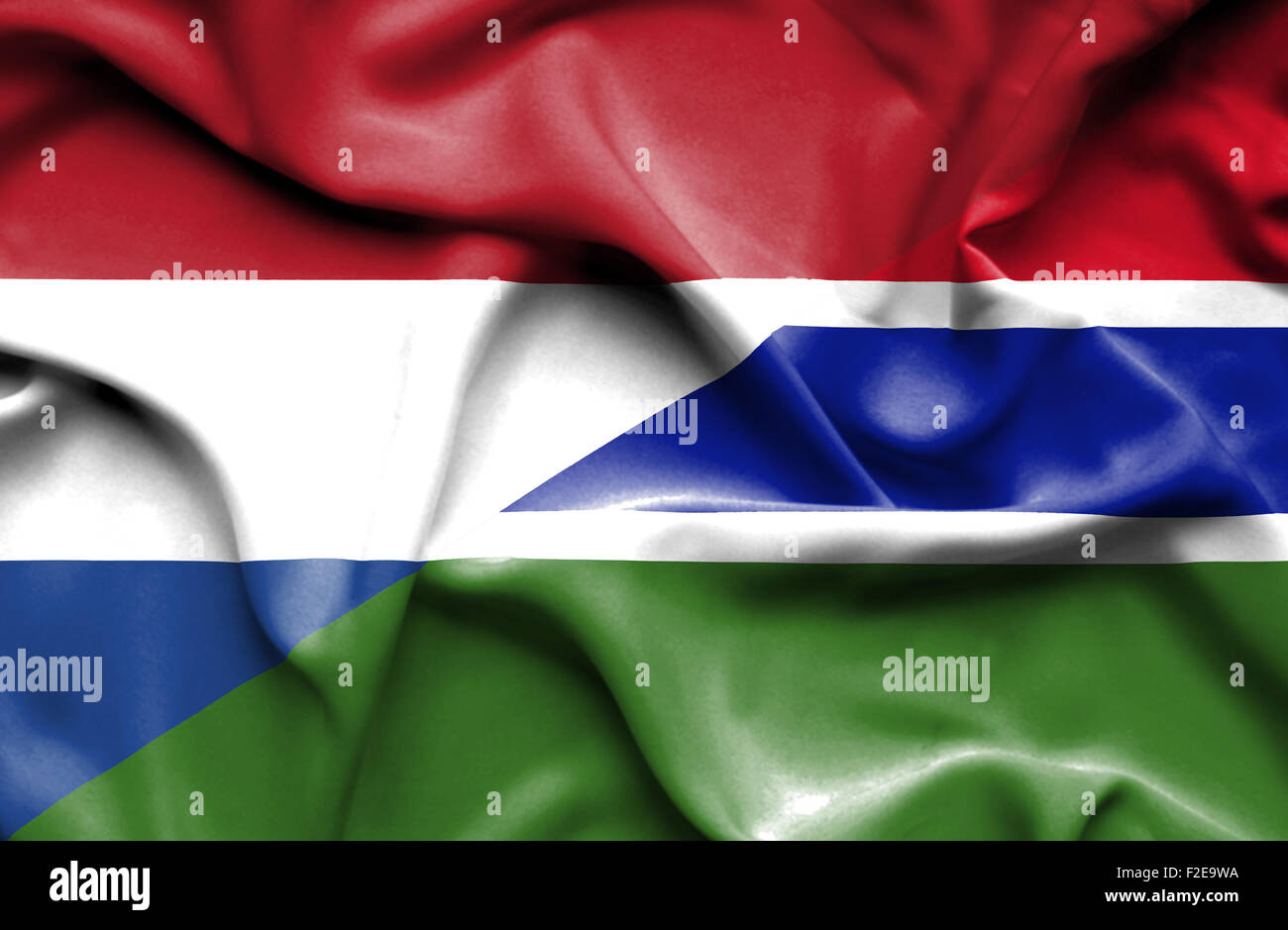 Waving flag of Gambia and Stock Photo - Alamy