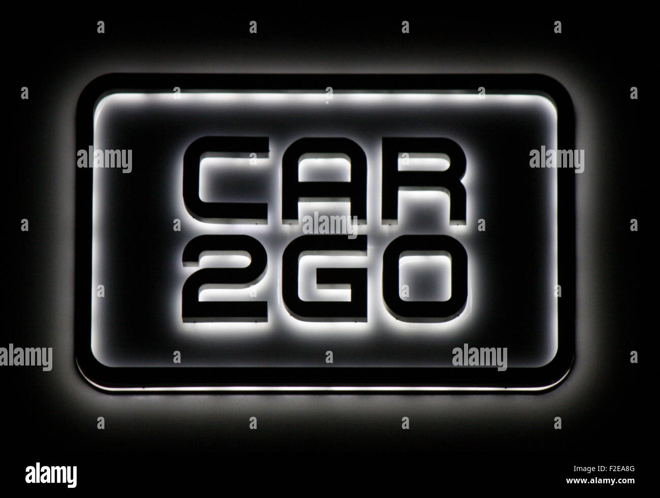 NOVEMBER 2013 - BERLIN: brands: the logo of the carsharing company 'Car2Go', Berlin. Stock Photo