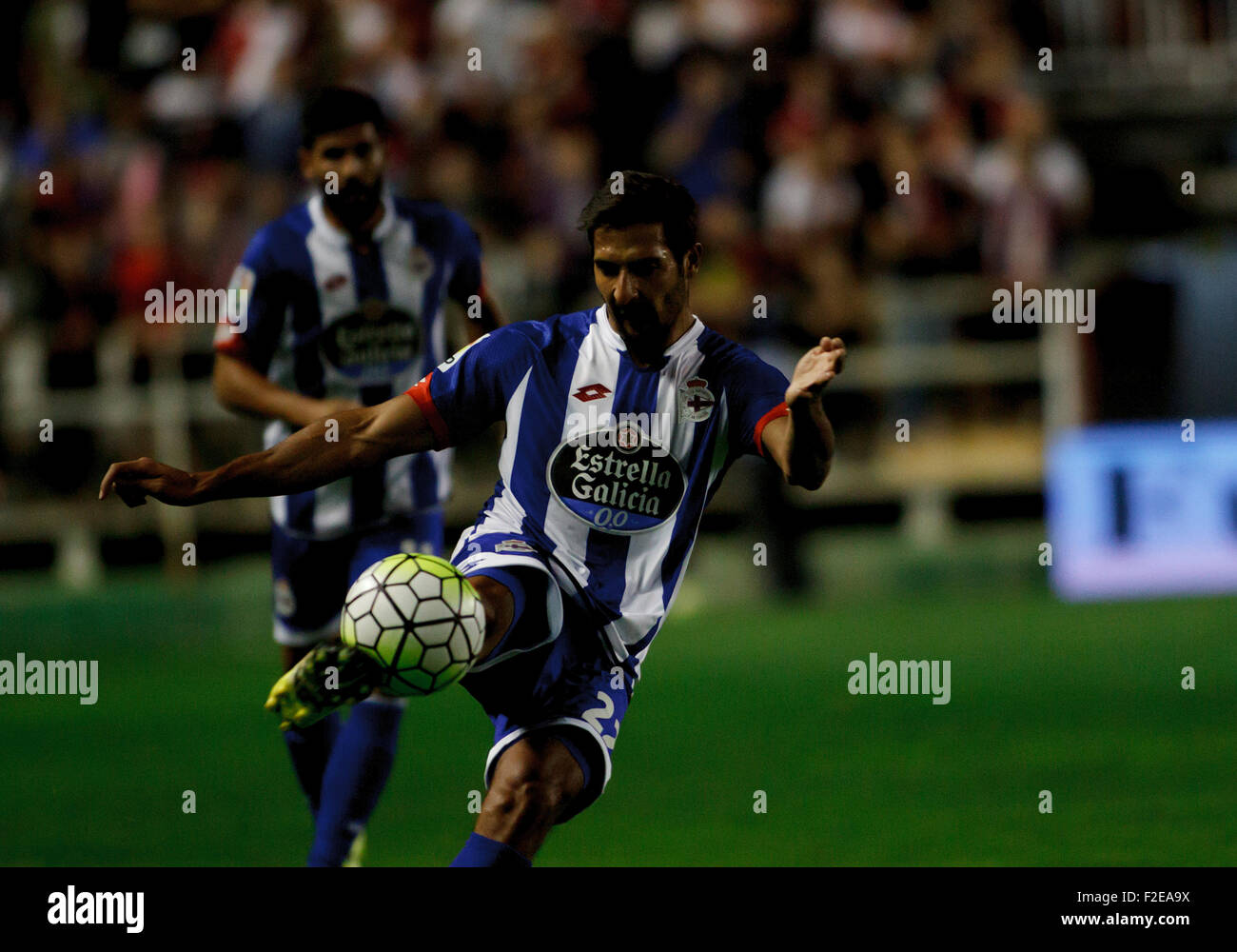 SPAIN, Madrid:Deportivo de la Coruna Costa Rican midfielder Celso Borges   during the Spanish League 2015/16 match between Ray Stock Photo