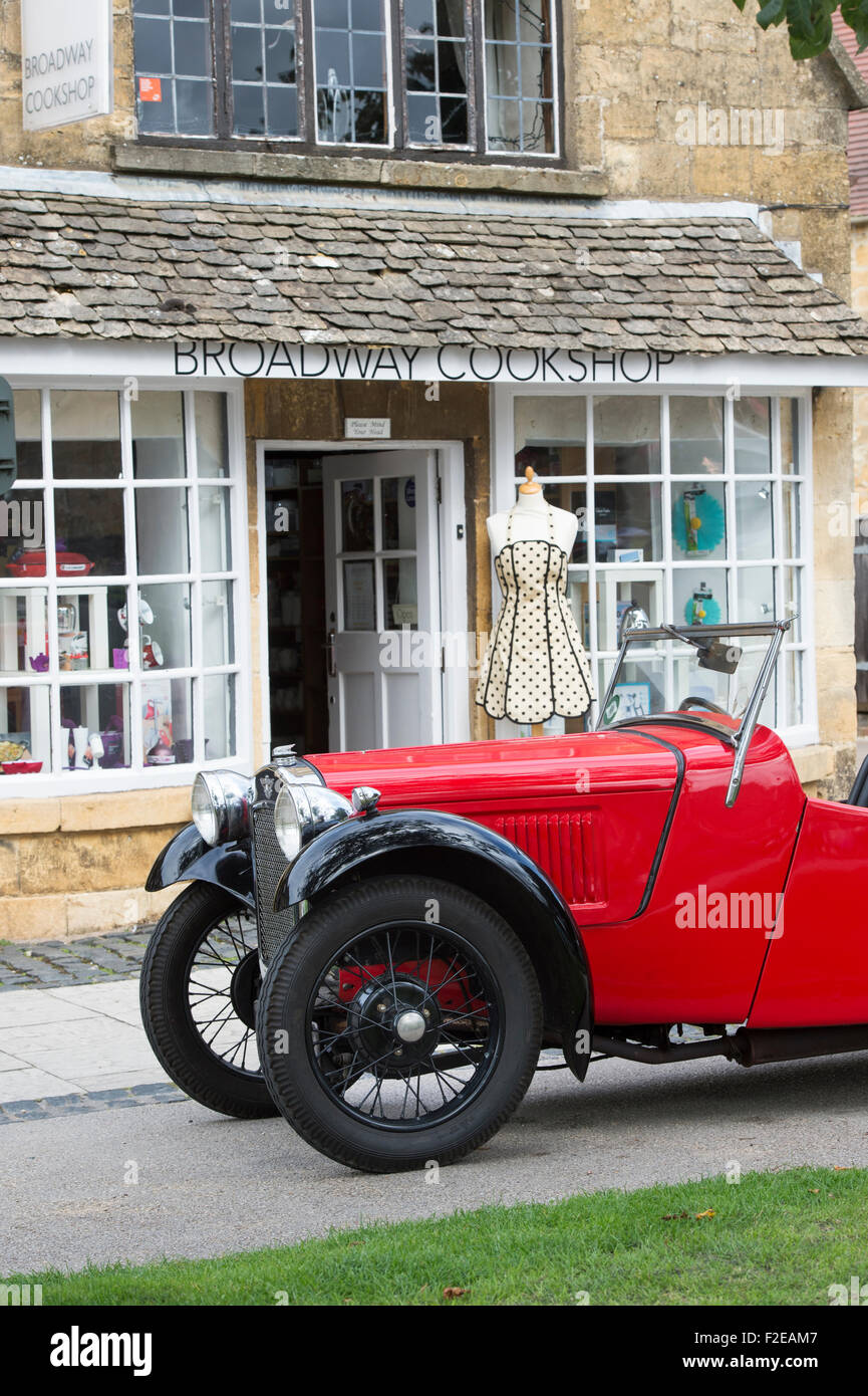 Vintage 1936 Austin Seven Nippy in Broadway, Cotswolds, Worcestershire, England Stock Photo