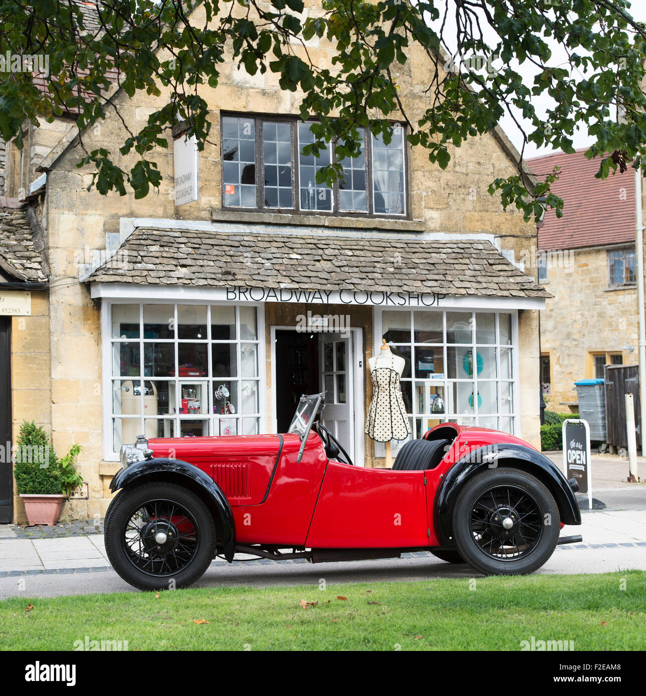 Vintage 1936 Austin Seven Nippy in Broadway, Cotswolds, Worcestershire, England Stock Photo