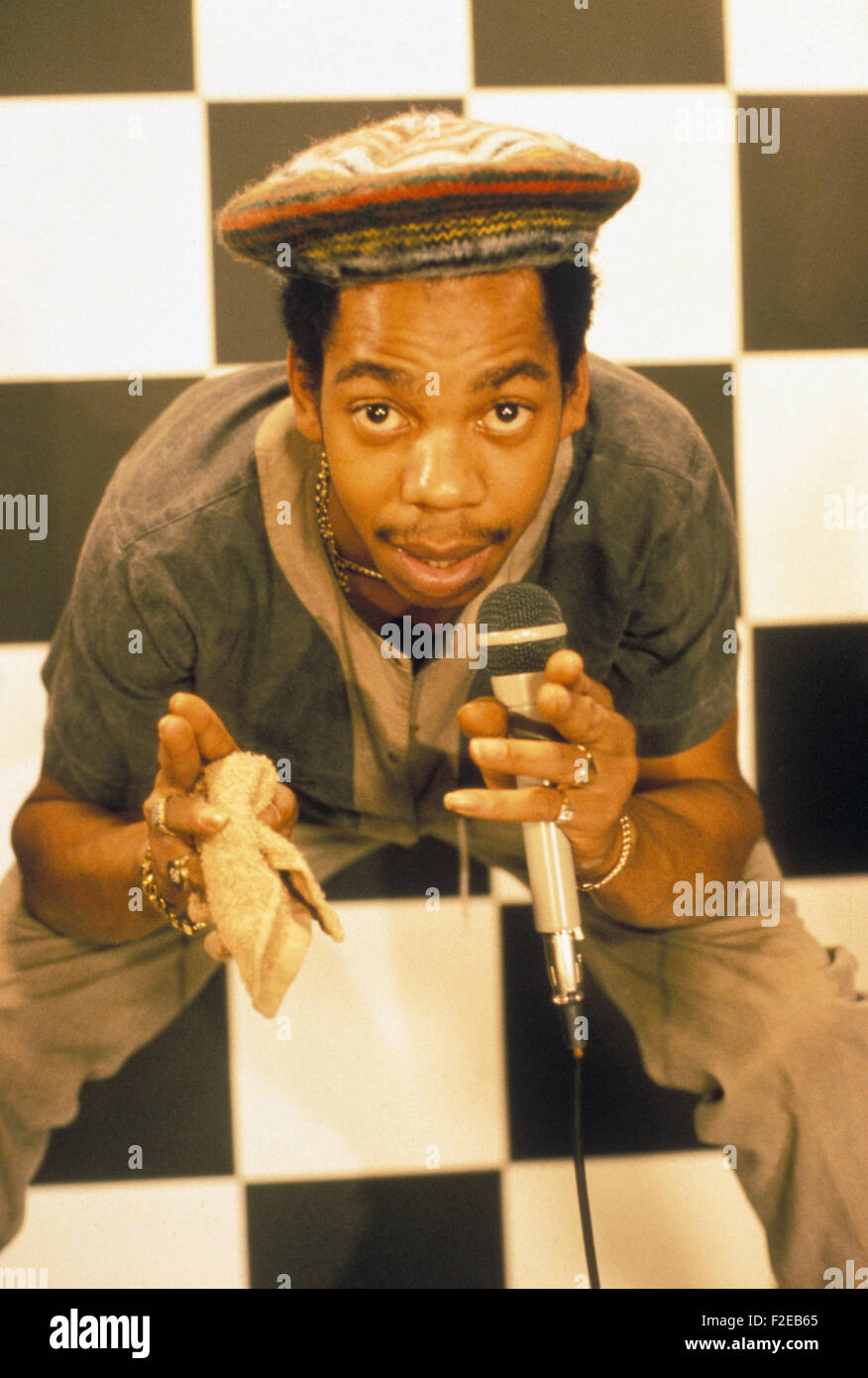 SMILEY CULTURE (1963-2011) Promotional photo of English reggae singer about 1989 Stock Photo