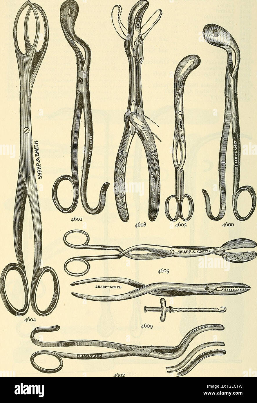 Catalogue of Sharp and Smith - importers, manufacturers, wholesale and retail dealers in surgical instruments, deformity apparatus, artificial limbs, artificial eyes, elastic stockings, trusses, Stock Photo