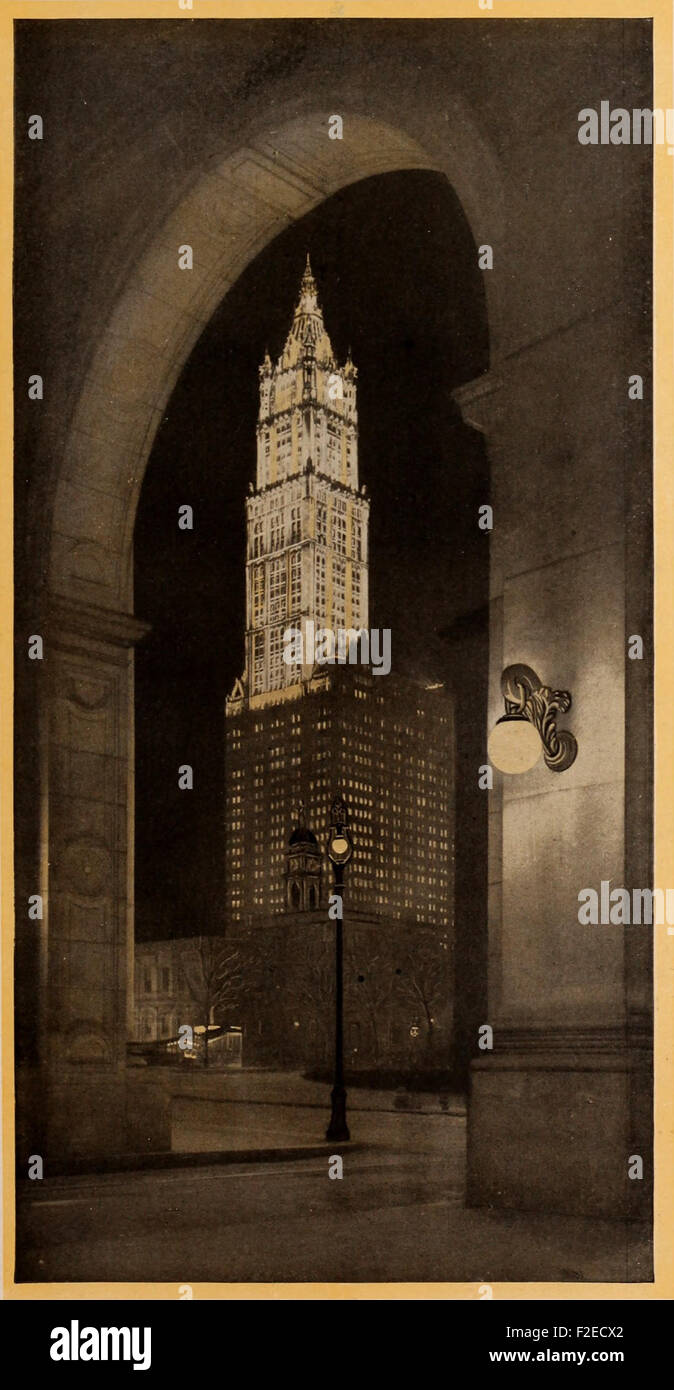 Cathedral of commerce. (1921) Stock Photo