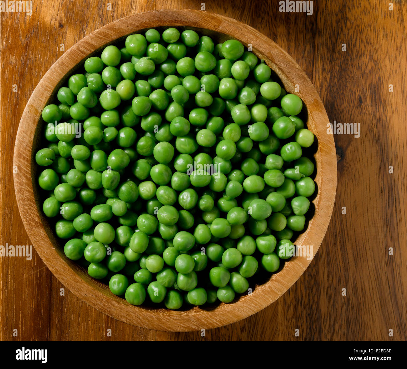 Bowl of garden pea's Stock Photo
