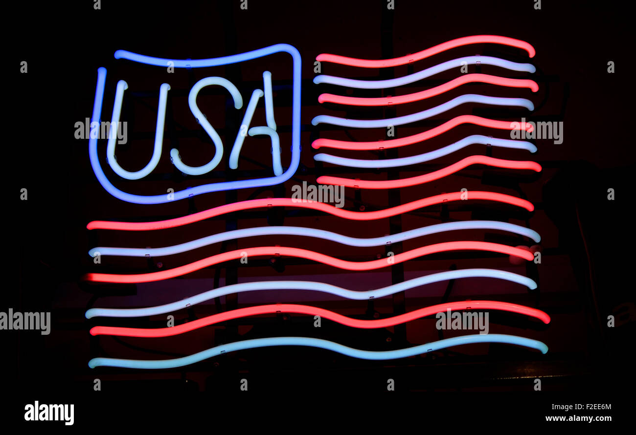 US Flagge, Berlin. Stock Photo