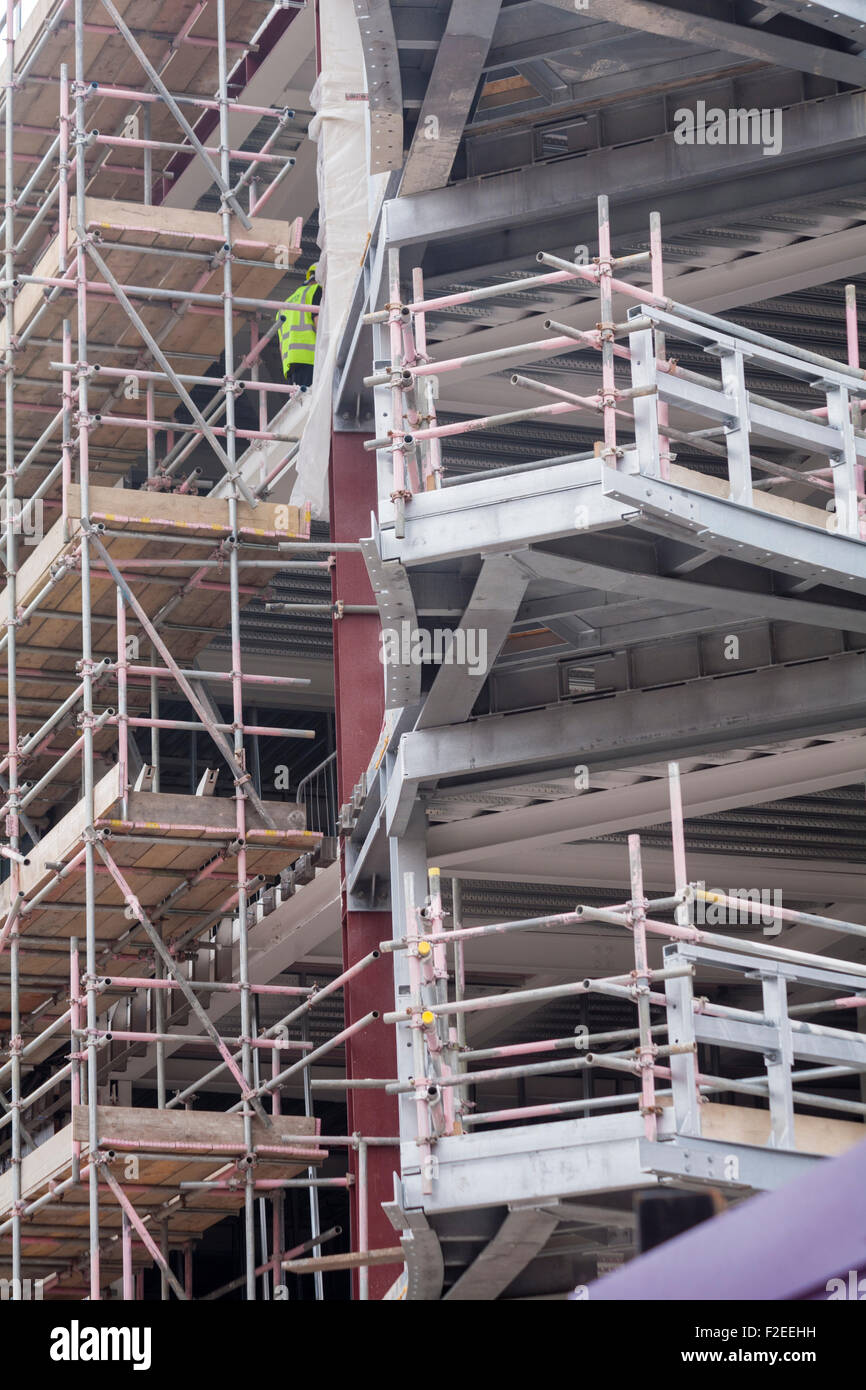 construction building work underway at Brewery Square, Dorchester South, Dorset in June Stock Photo