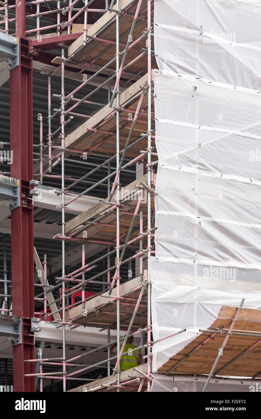 construction building work underway at Brewery Square, Dorchester South, Dorset in June Stock Photo