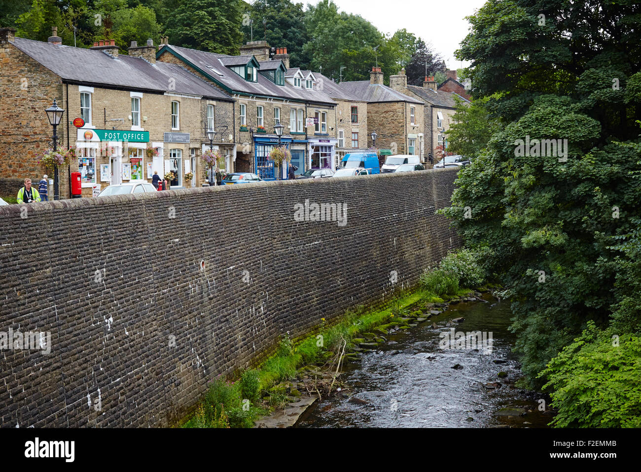 Marple Bridge in Stockport Cheshire, Town Street a local Post office at