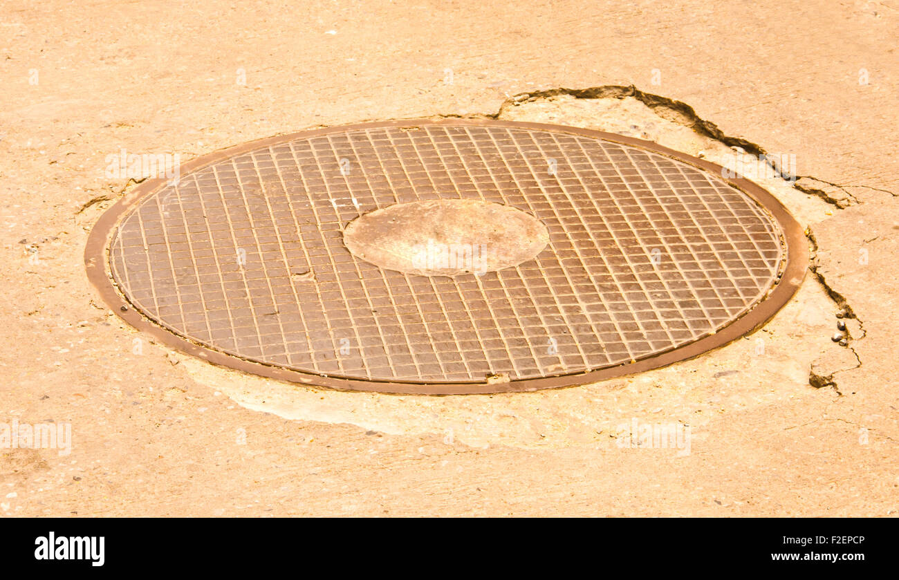 Sewer covers drain covers hires stock photography and images Alamy