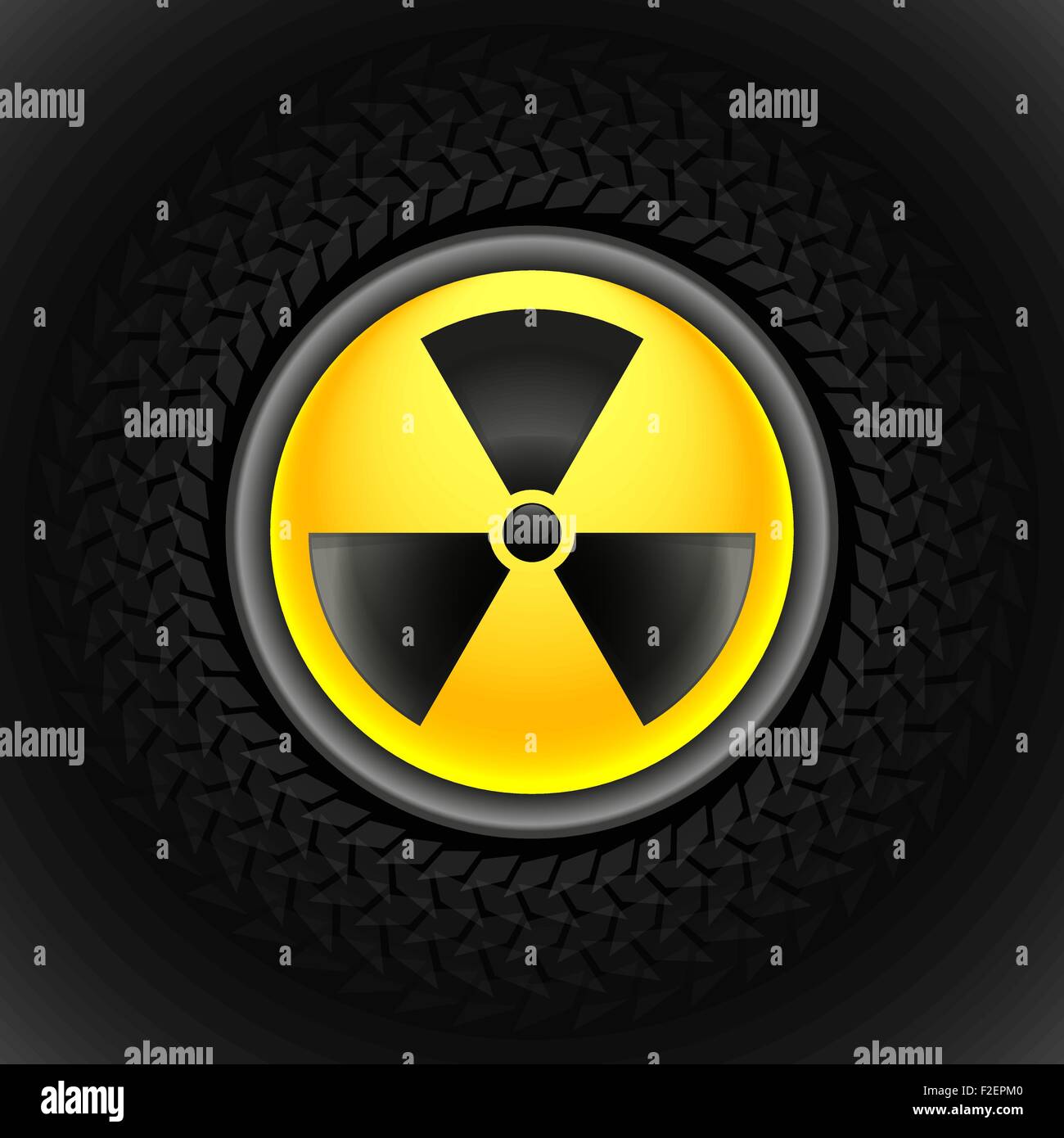 sign of radiation black Stock Vector