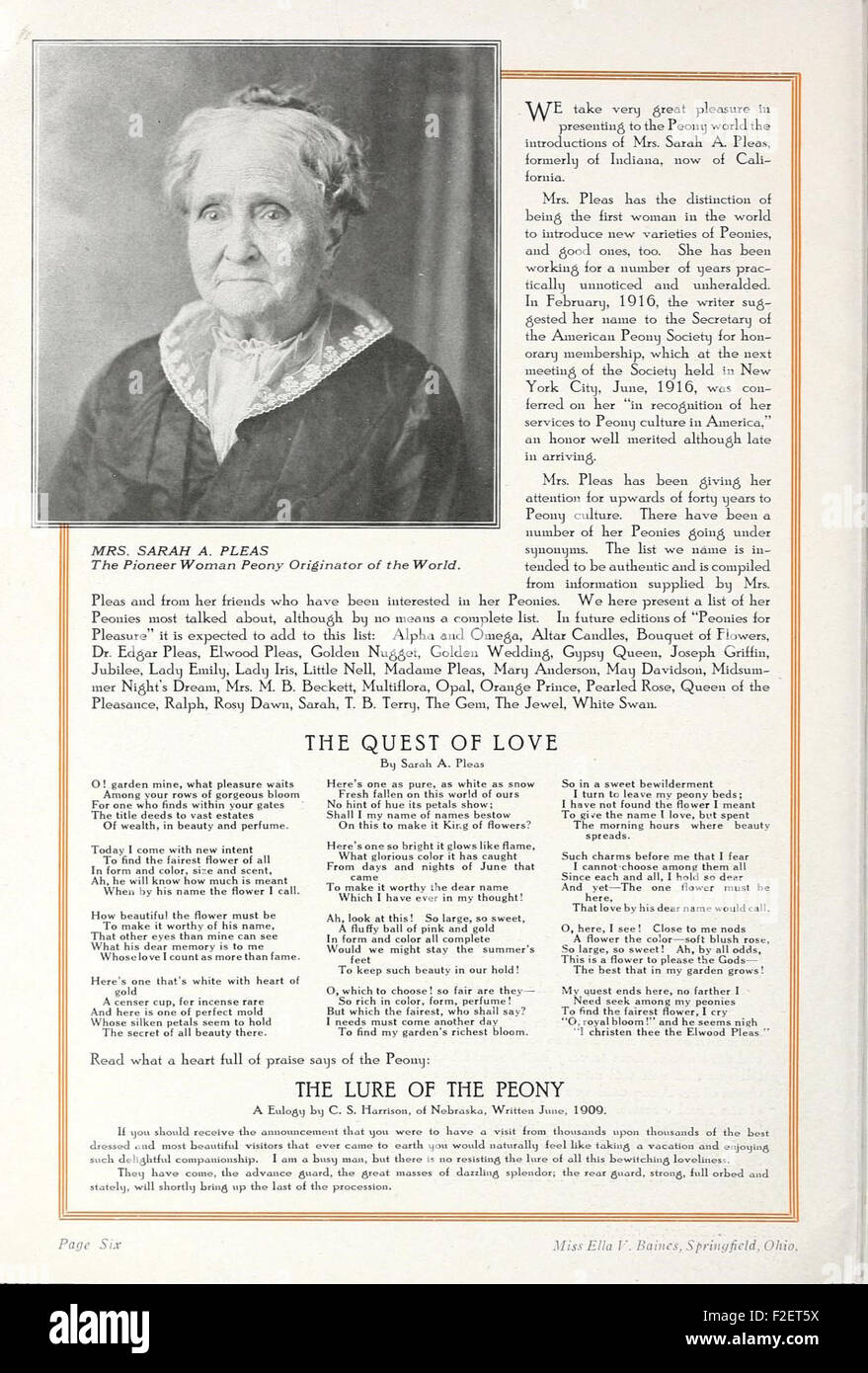 'Peonies for Pleasure' is a vintage catalog that showcases a variety of