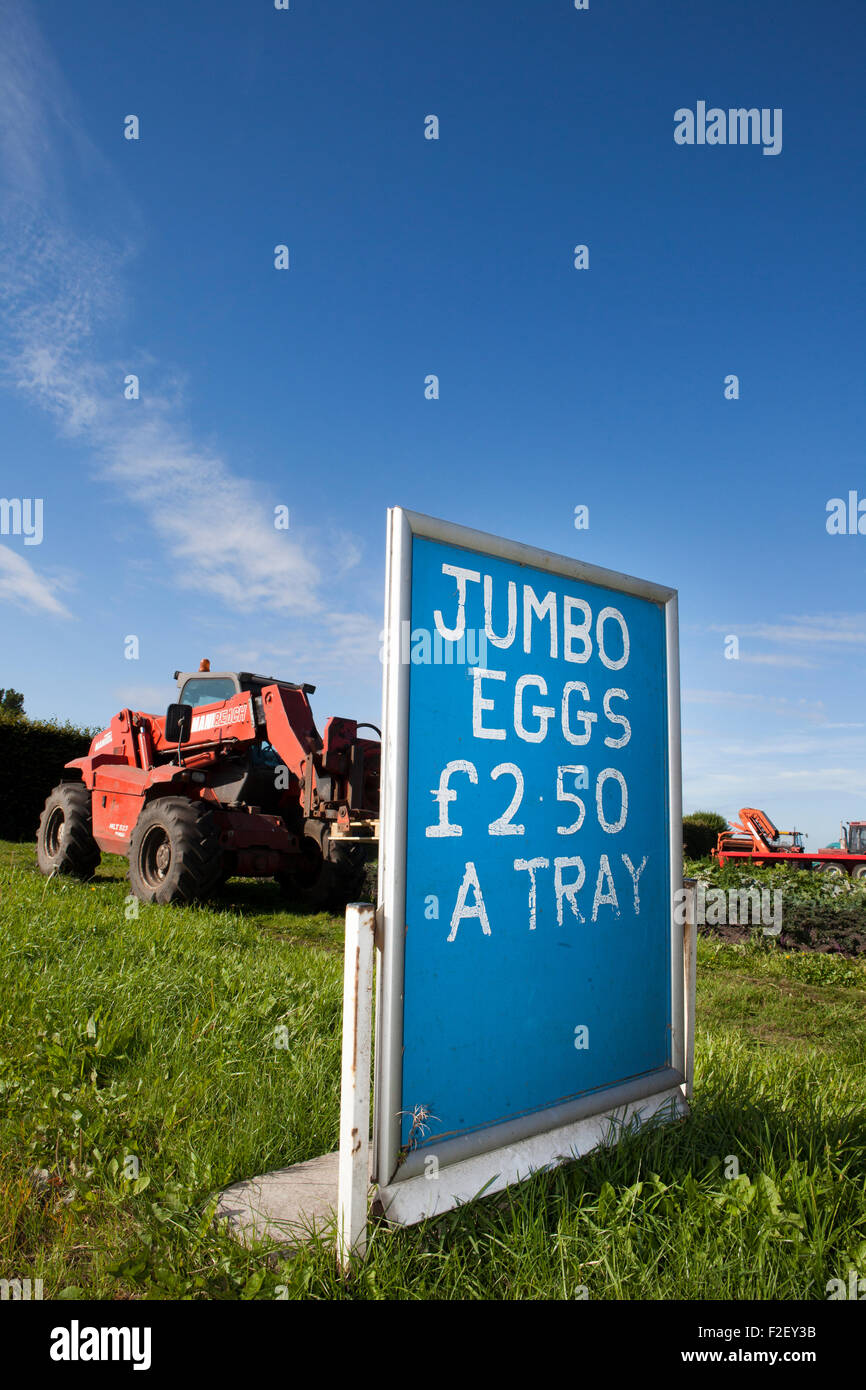 Farm Produce for sale in the villages and hamlets of Burscough, Lancashire, UK Stock Photo Alamy