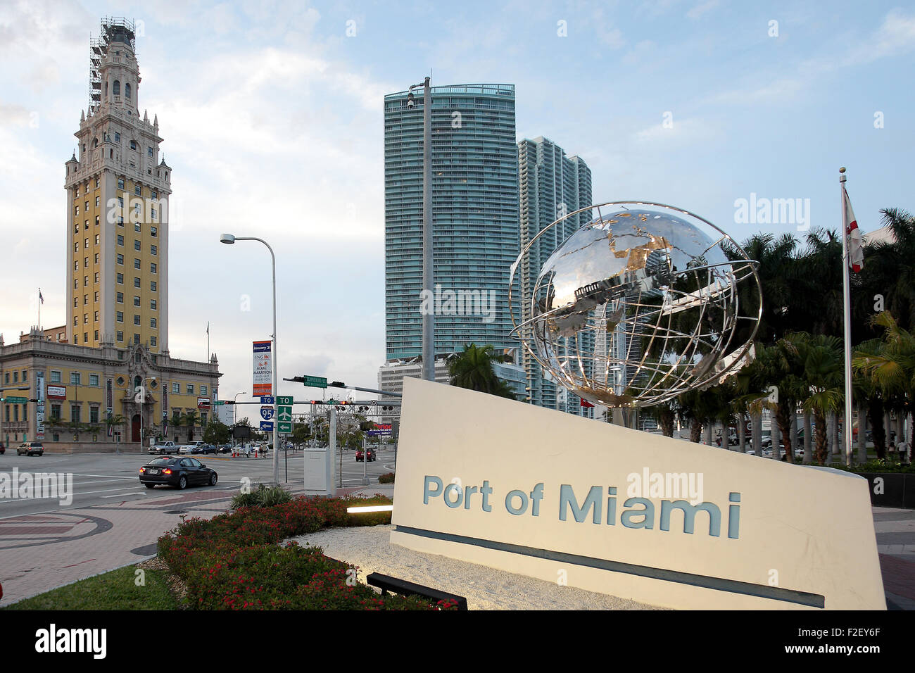 America America Usa Florida Miami Port sign Stock Photo - Alamy