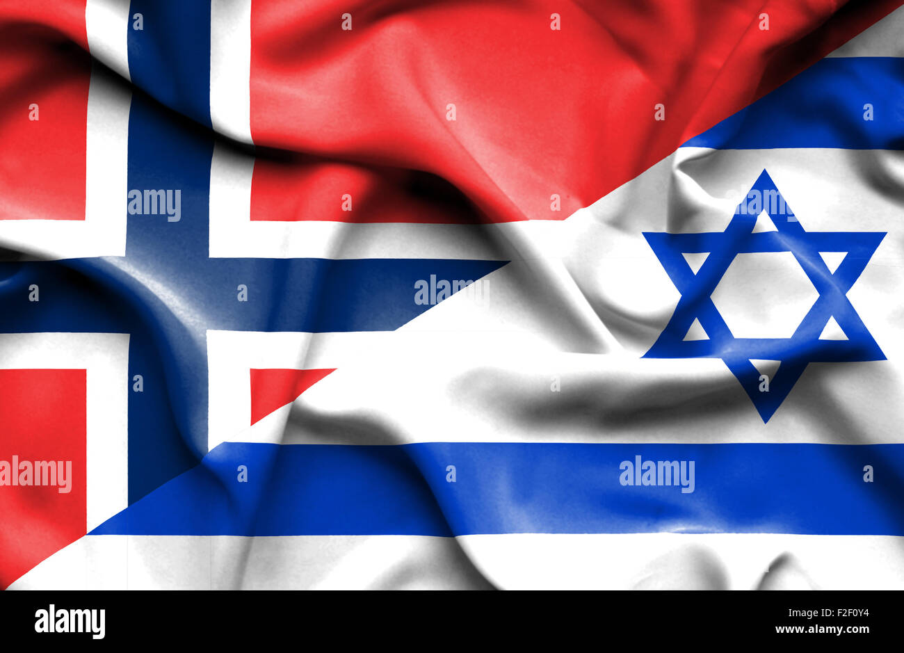 Waving flag of Israel and Stock Photo - Alamy