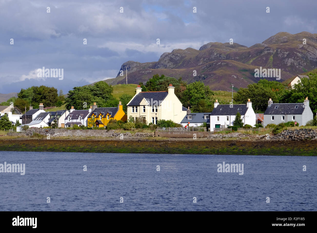 The village of Dornie in the West of Scotland Stock Photo