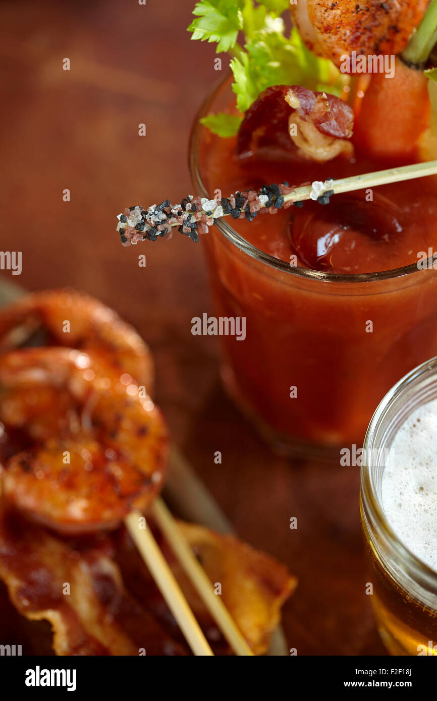 Bloody Mary Salted Stick Stock Photo Alamy