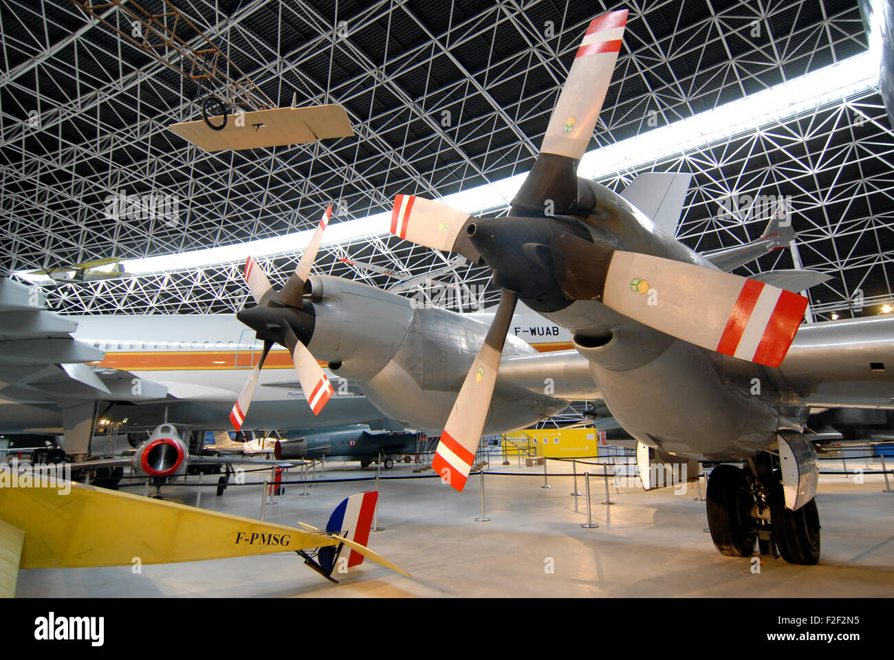 Musée Aeroscopia, Aeronautical Museum, Toulouse, France. Collection of antiques aircrafts Stock Photo