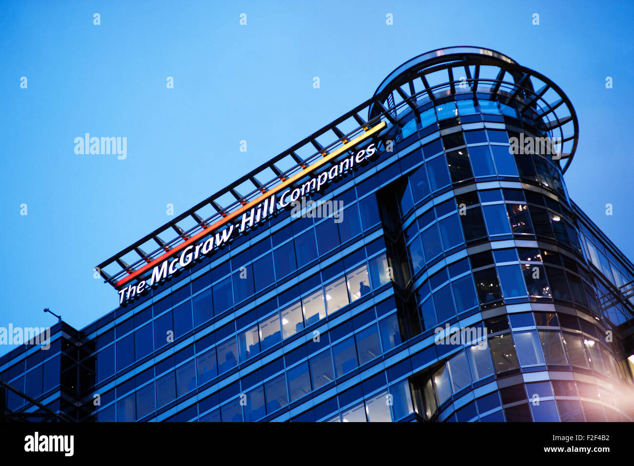 Canary Wharf McGraw-Hill Companies HQ. London September 2015 Stock Photo