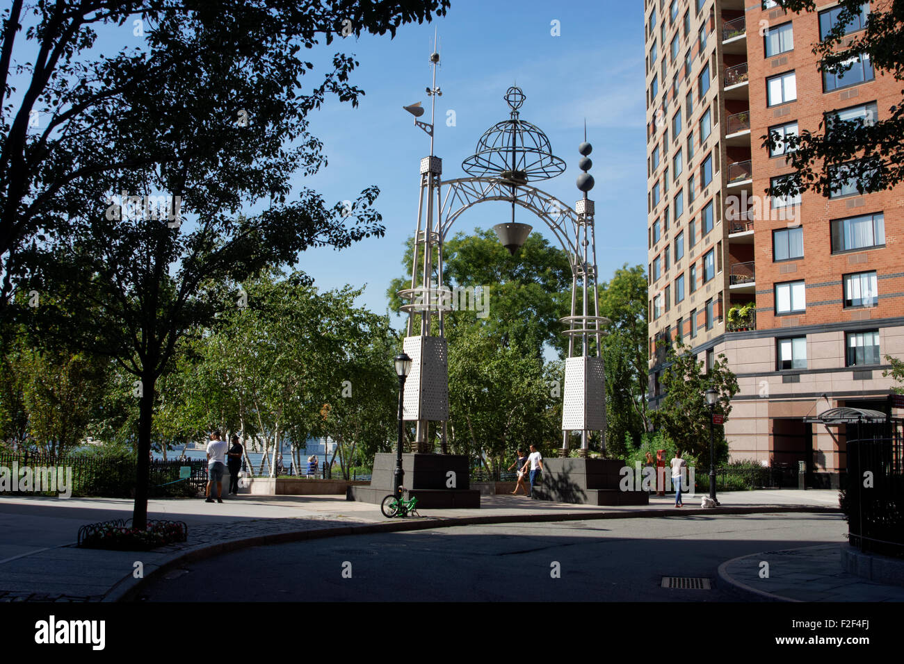Rector Gate in Battery Park City, a neighborhood in lower Manhattan