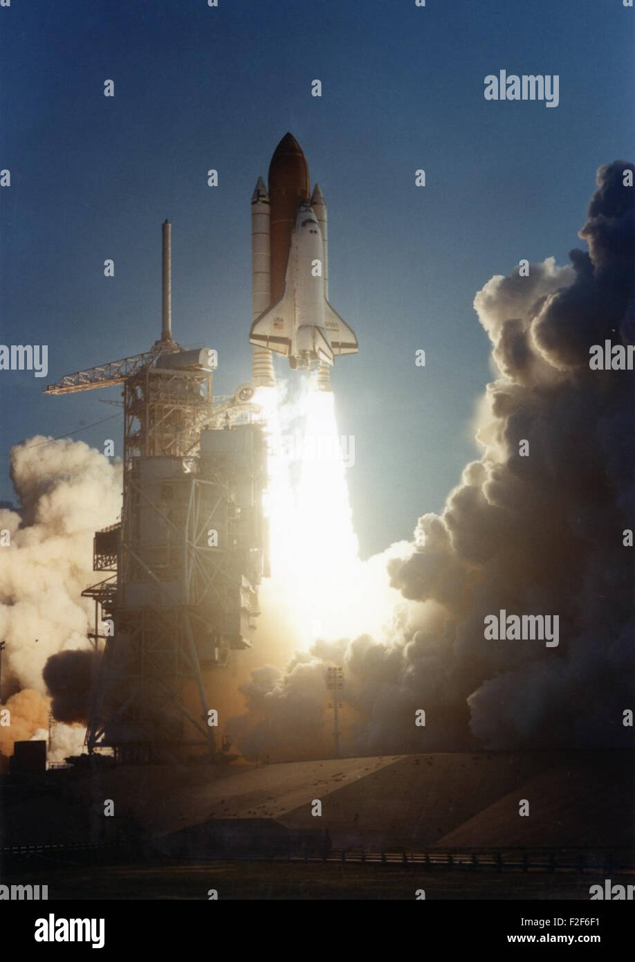 Space Shuttle Discovery launches from Kennedy Space Center on a key ...