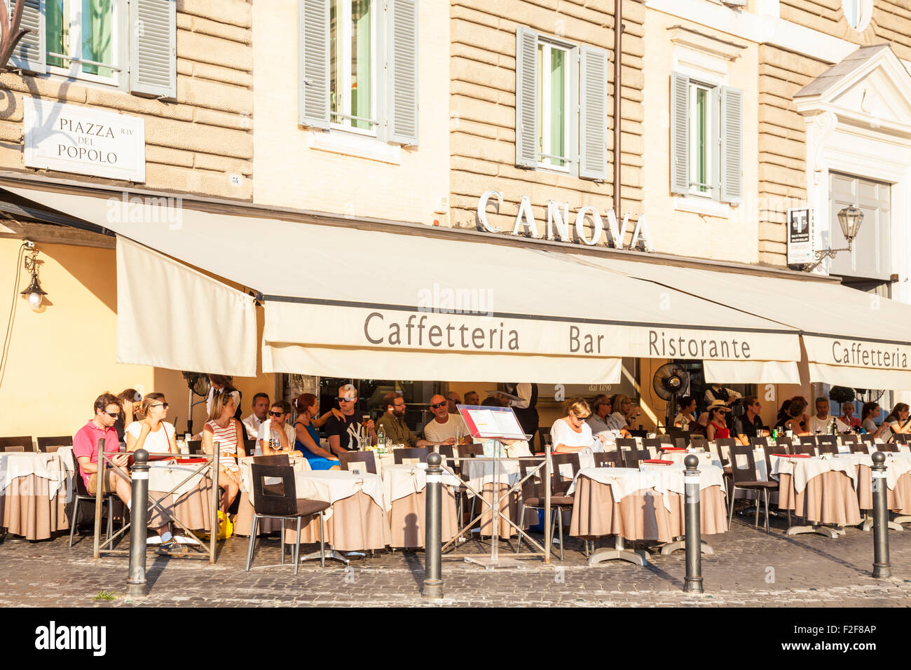 Famous ristorante Canova on the Piazza del Popolo Rome Roma Lazio Italy EU Europe Stock Photo