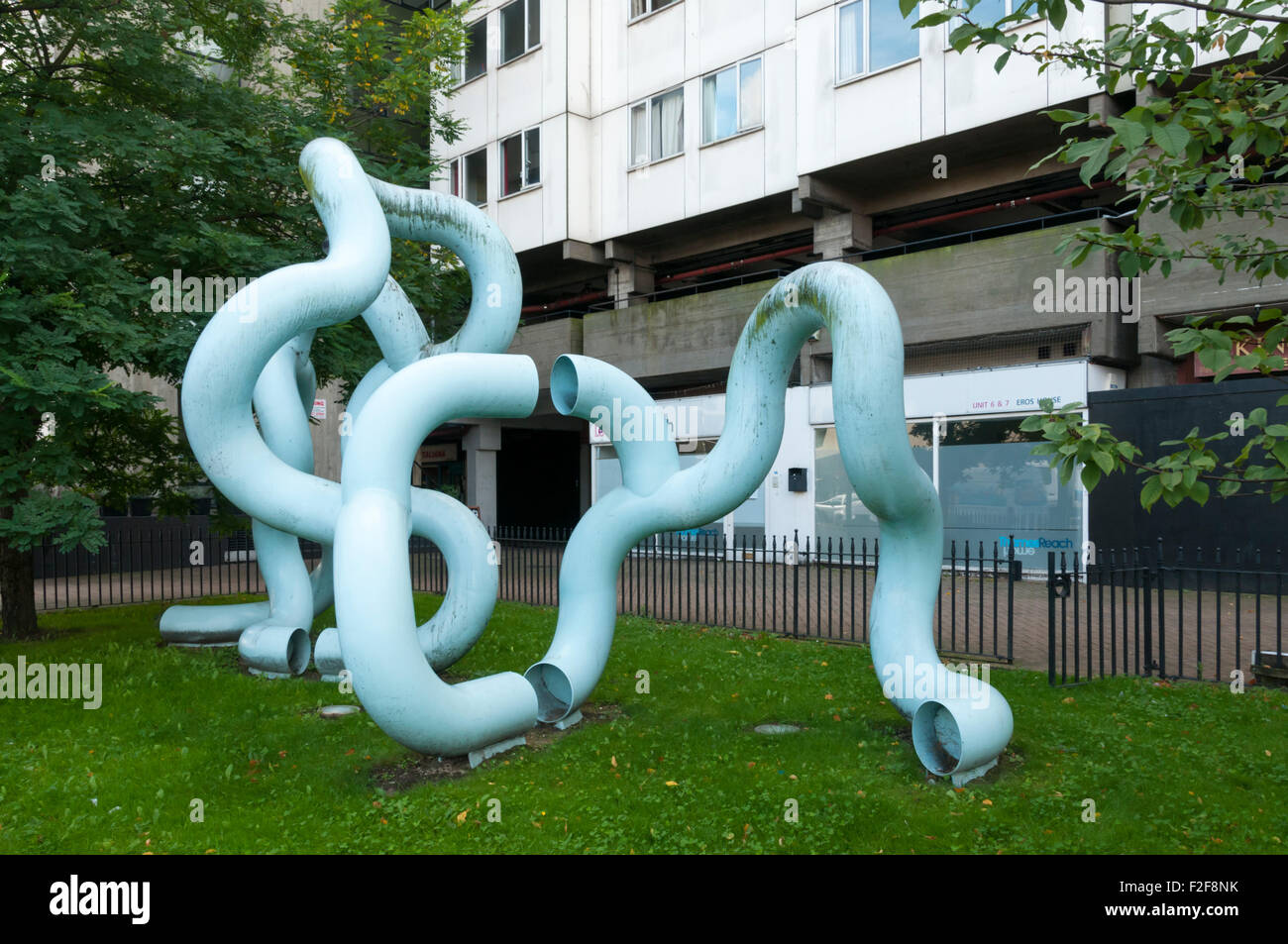 Waterline by Oliver Barratt in Lewisham High Street, South London.  SEE DESCRIPTION FOR DETAILS. Stock Photo