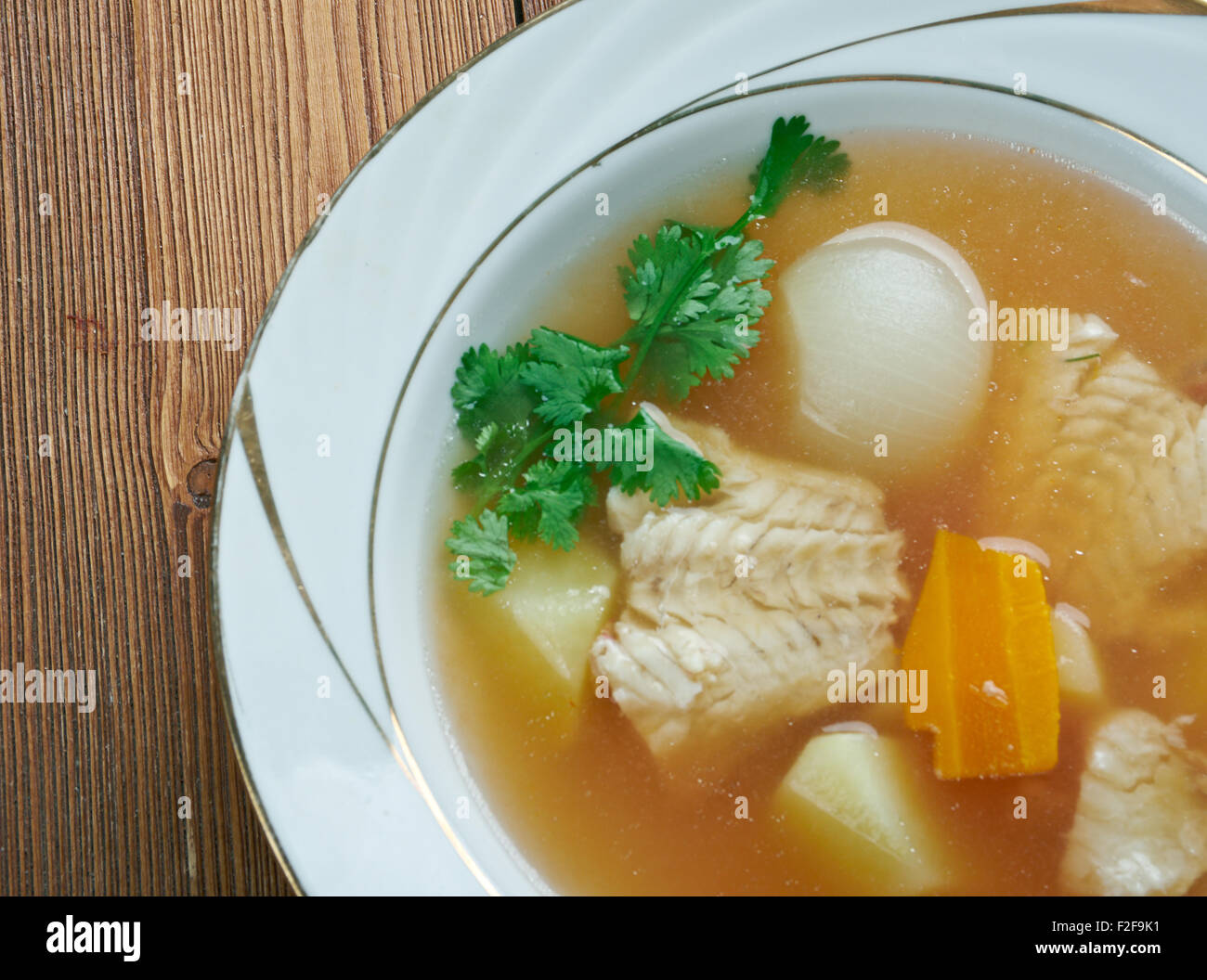 Zuppa di pesce - Italian fish soup Stock Photo