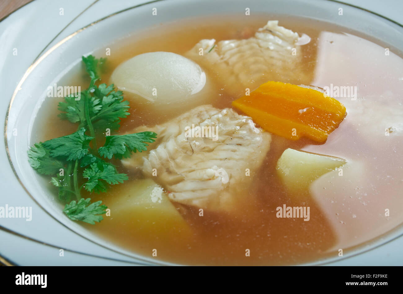 Zuppa di pesce - Italian fish soup Stock Photo