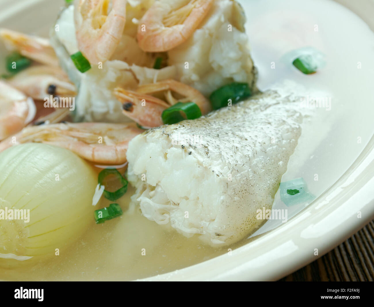 Caldo de siete mares - Mexican version of fish stew Stock Photo