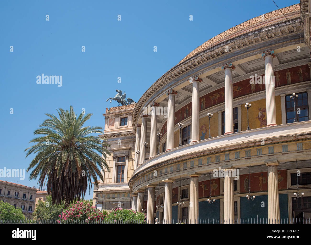 Politeama Garibaldi theater in Palermo, Sicily. Italy. Stock Photo