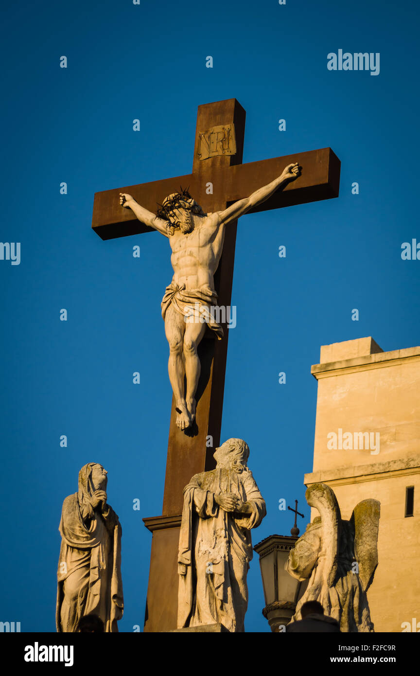 Statue of jesus christ at cross hi-res stock photography and images - Alamy